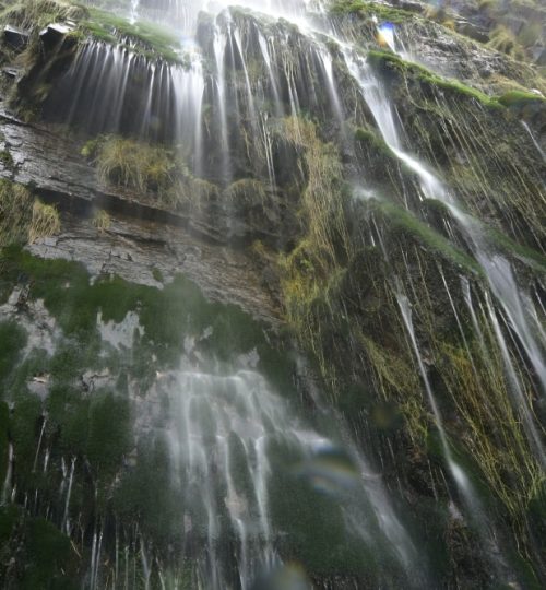 Wild Isles of Mull & Iona, waterfall, mosses and rocks, Ardmeanach