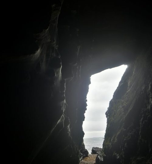 Wild Isles of Mull & Iona, cave entrance at Ardmeanach